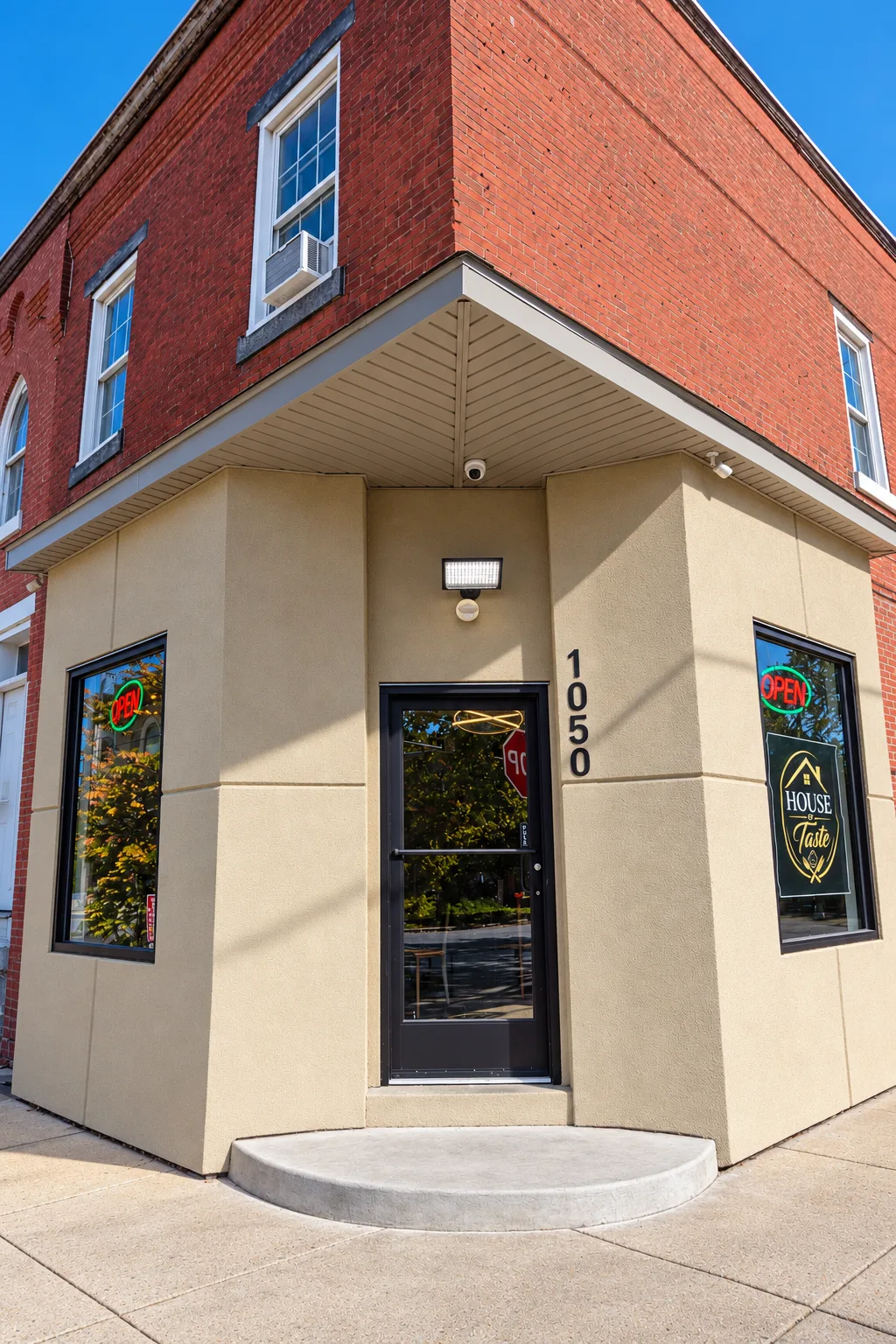 Corner entrance to House of Taste